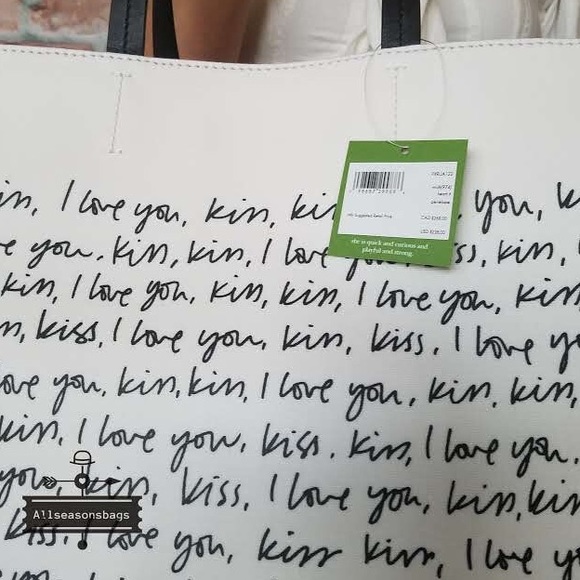 Kate spade LARGE Penelope heart it kiss tote bag - Picture 6 of 7